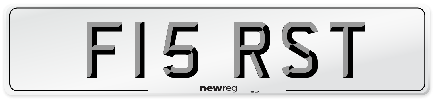 F15 RST Number Plate from New Reg